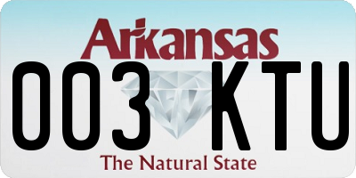 AR license plate 003KTU