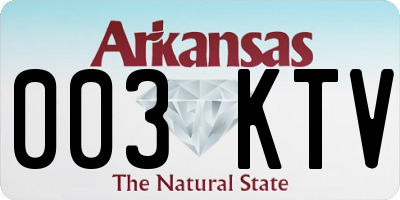 AR license plate 003KTV