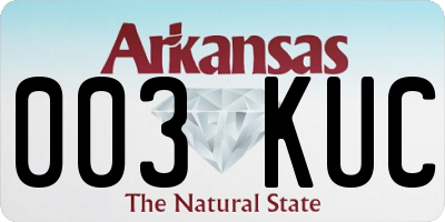 AR license plate 003KUC