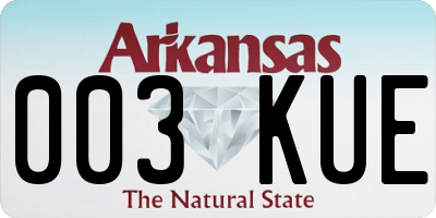 AR license plate 003KUE