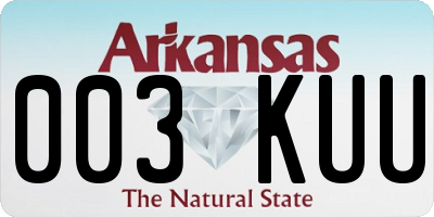 AR license plate 003KUU