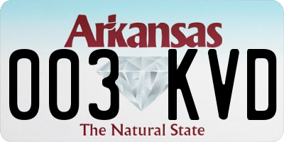 AR license plate 003KVD