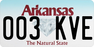 AR license plate 003KVE