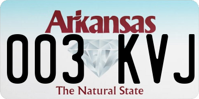 AR license plate 003KVJ