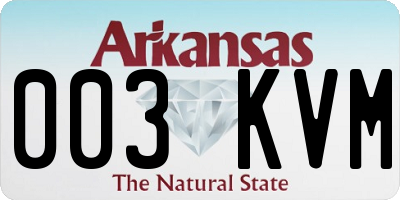 AR license plate 003KVM