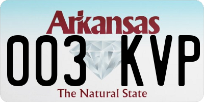 AR license plate 003KVP