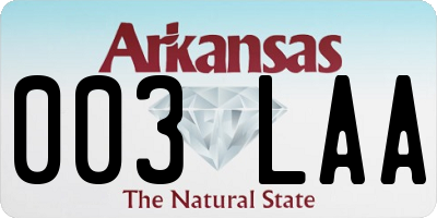 AR license plate 003LAA