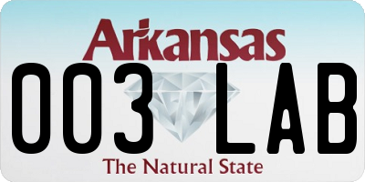 AR license plate 003LAB