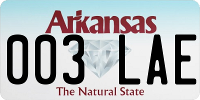 AR license plate 003LAE