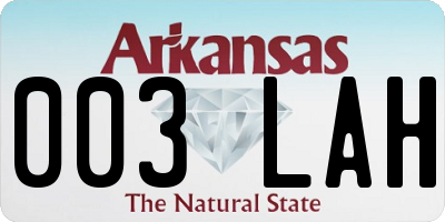 AR license plate 003LAH