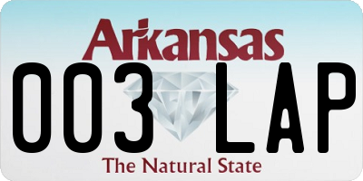 AR license plate 003LAP