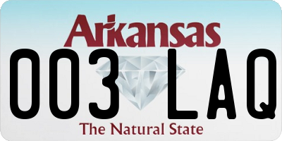 AR license plate 003LAQ