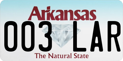 AR license plate 003LAR