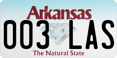 AR license plate 003LAS