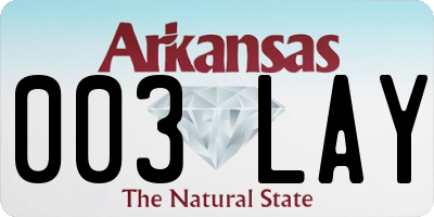 AR license plate 003LAY
