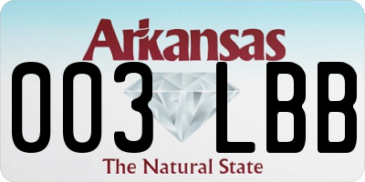 AR license plate 003LBB