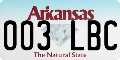 AR license plate 003LBC