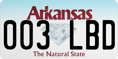 AR license plate 003LBD