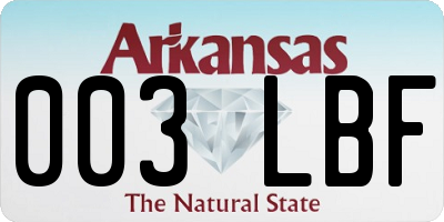 AR license plate 003LBF