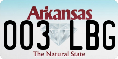 AR license plate 003LBG