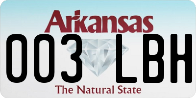 AR license plate 003LBH
