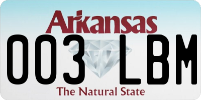 AR license plate 003LBM