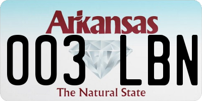 AR license plate 003LBN