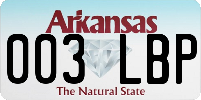 AR license plate 003LBP