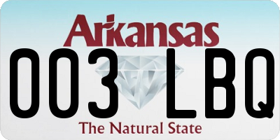 AR license plate 003LBQ