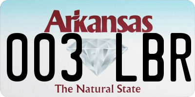 AR license plate 003LBR