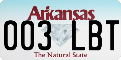 AR license plate 003LBT