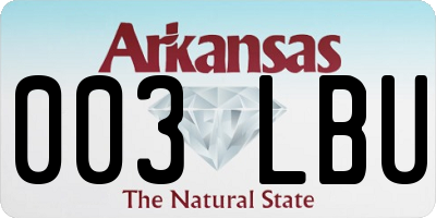 AR license plate 003LBU