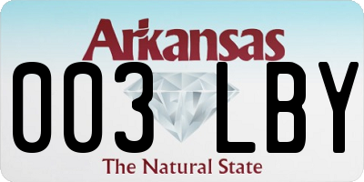 AR license plate 003LBY