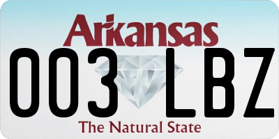 AR license plate 003LBZ