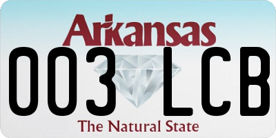 AR license plate 003LCB