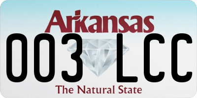 AR license plate 003LCC