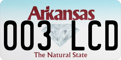 AR license plate 003LCD