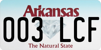AR license plate 003LCF