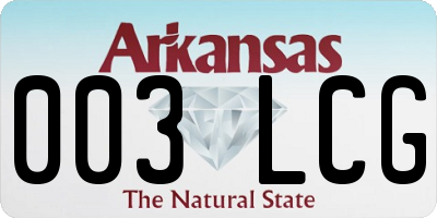 AR license plate 003LCG