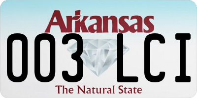 AR license plate 003LCI