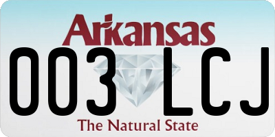AR license plate 003LCJ