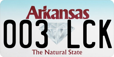 AR license plate 003LCK