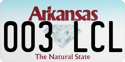 AR license plate 003LCL
