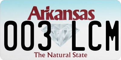AR license plate 003LCM