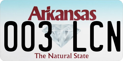 AR license plate 003LCN