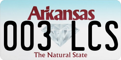 AR license plate 003LCS
