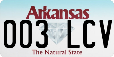 AR license plate 003LCV