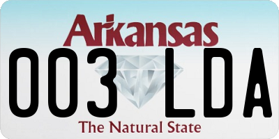 AR license plate 003LDA