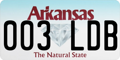 AR license plate 003LDB
