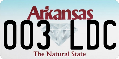 AR license plate 003LDC